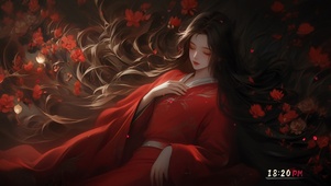 4K 红袖花中央