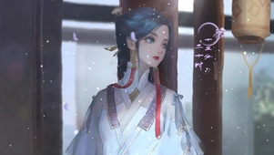 雪天古风美少女