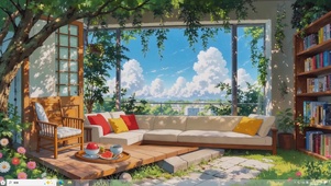 治愈春天房间沙发