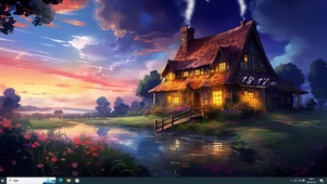  彩云落日小屋