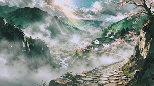 雾锁青山