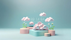 3D植物云朵 