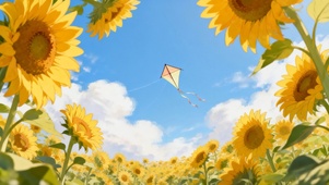 向日葵花海风筝