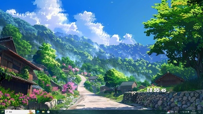 唯美山村小路主题