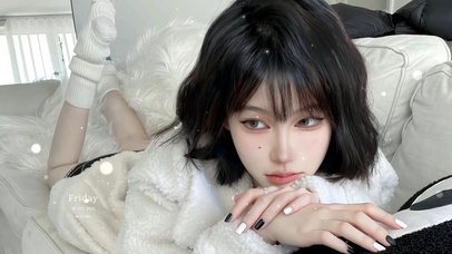 4K 短发美少女