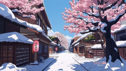 雪中街道