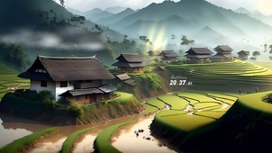 4k山水田园美景