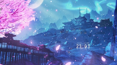 4K唯美樱花古城