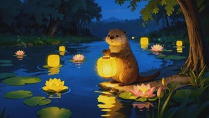 水獭的莲池灯宴