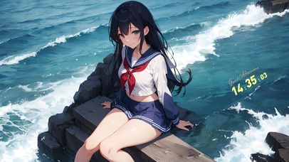 动漫水手服美少女