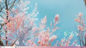 护眼小清新树叶桌面主题