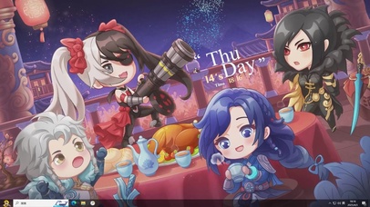 剑灵2Q版合家欢-电脑主题