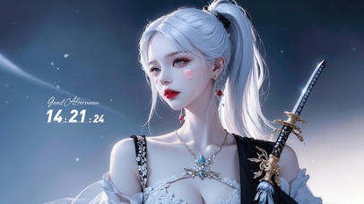 纯欲系纯白银发女孩