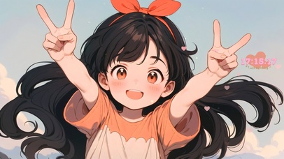 蝴蝶结可爱少女