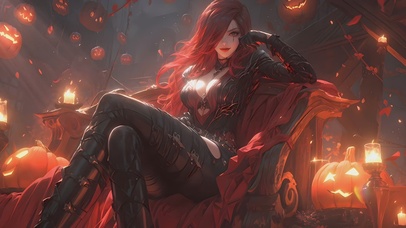 【3D】4K万圣节美女