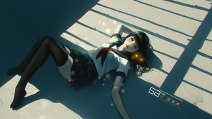 她眸底藏霞，偶露一丝笑意