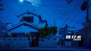 唯美治愈夜晚（带真实时间）