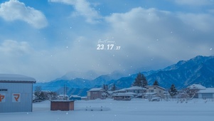 唯美治愈下雪天风景