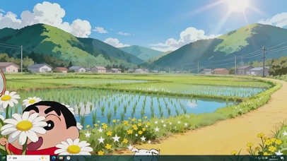 可爱小新乡村生活主题