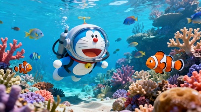 3D版小哆啦的海底游