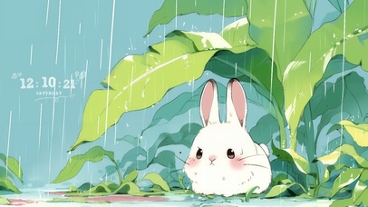 躲雨小兔