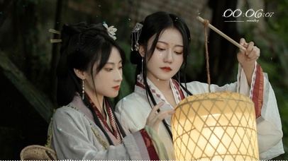 闺蜜古风汉服cos