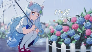 雨中的小可爱