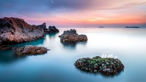 唯美大海夕阳