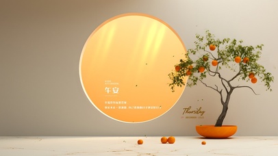 清新文艺橘子树