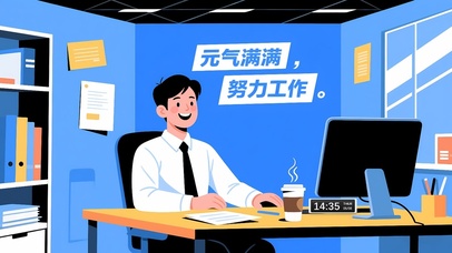 元气满满努力工作