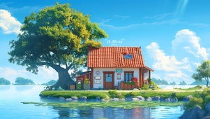 湖边的小屋