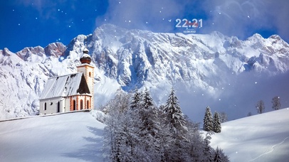 治愈冬季雪山小屋