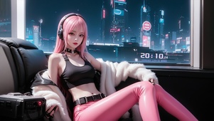 赛博朋克风电竞少女