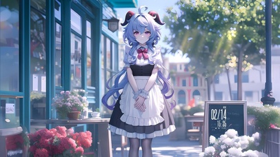 咖啡店女仆少女