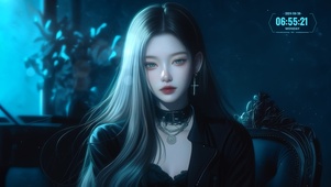 月光下的少女
