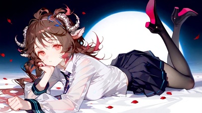 趴着的黑丝jk少女-艾雅法拉