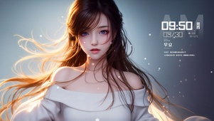雪花清纯女孩