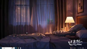 深夜温馨房间