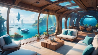海景未来科幻房间