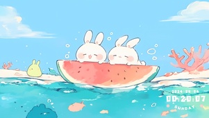 夏日西瓜兔兔