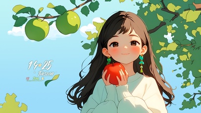 可爱红苹果姐姐