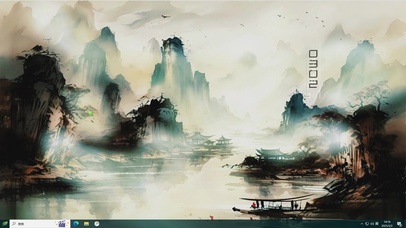 水墨山水古风壁纸-桌面主题