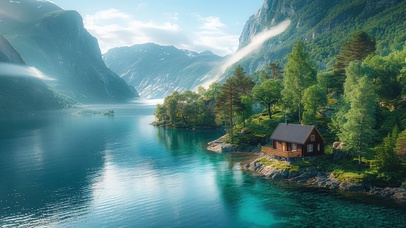 壮观的挪威峡湾