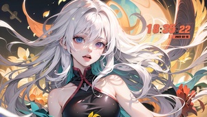 唯美白发美少女