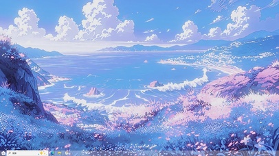 风送碎浪的晴日-桌面主题