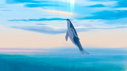 鲸鱼出海 4K插画