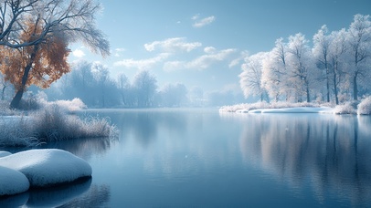 寒汀雪影