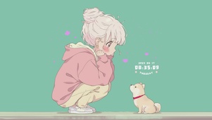 女孩和她的狗