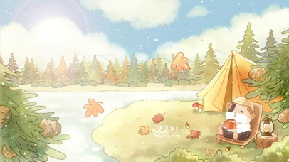 4K 冬季湖边露营小可爱