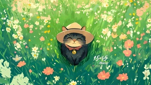 草帽小黑猫